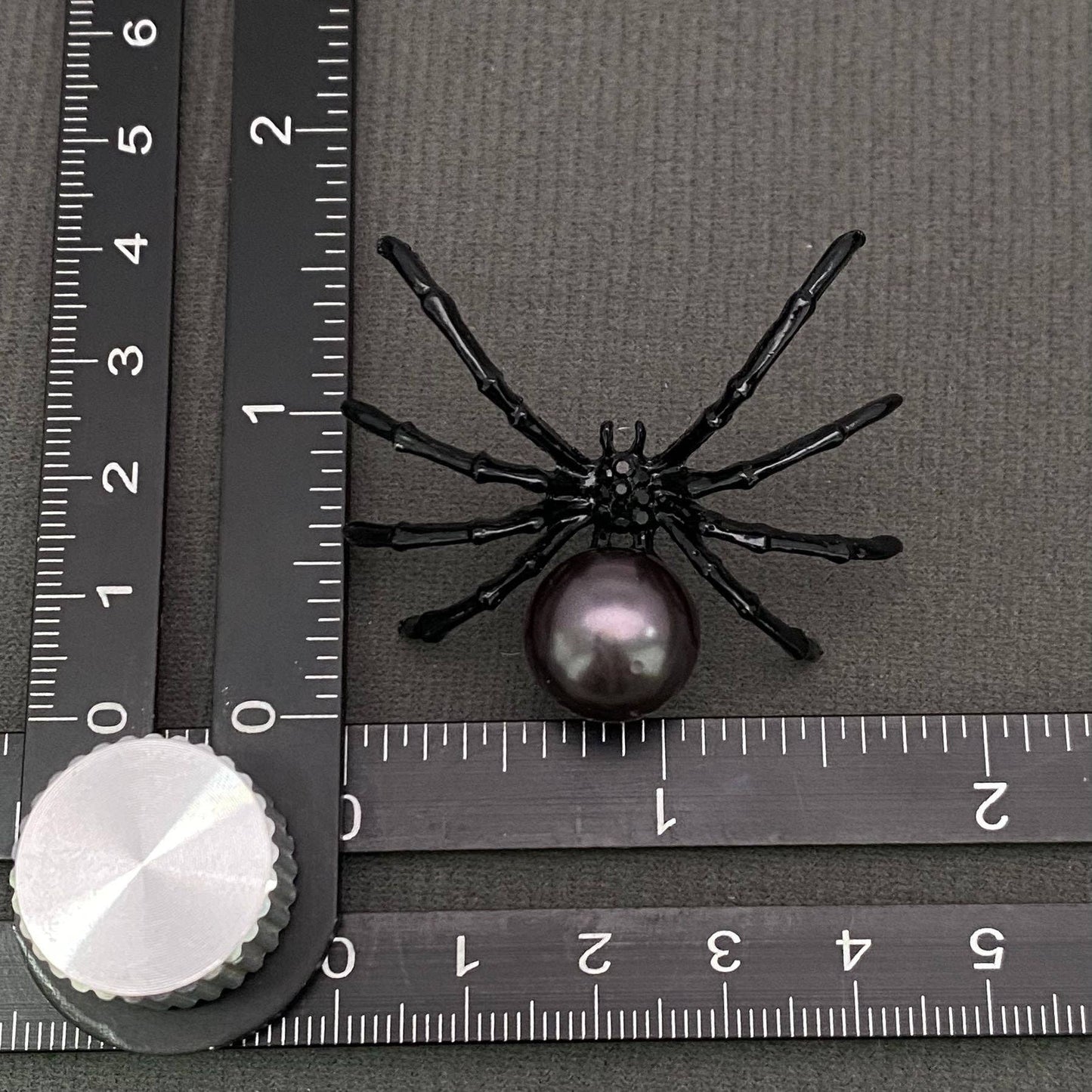 Gothic Black Spider Post Earrings - GT