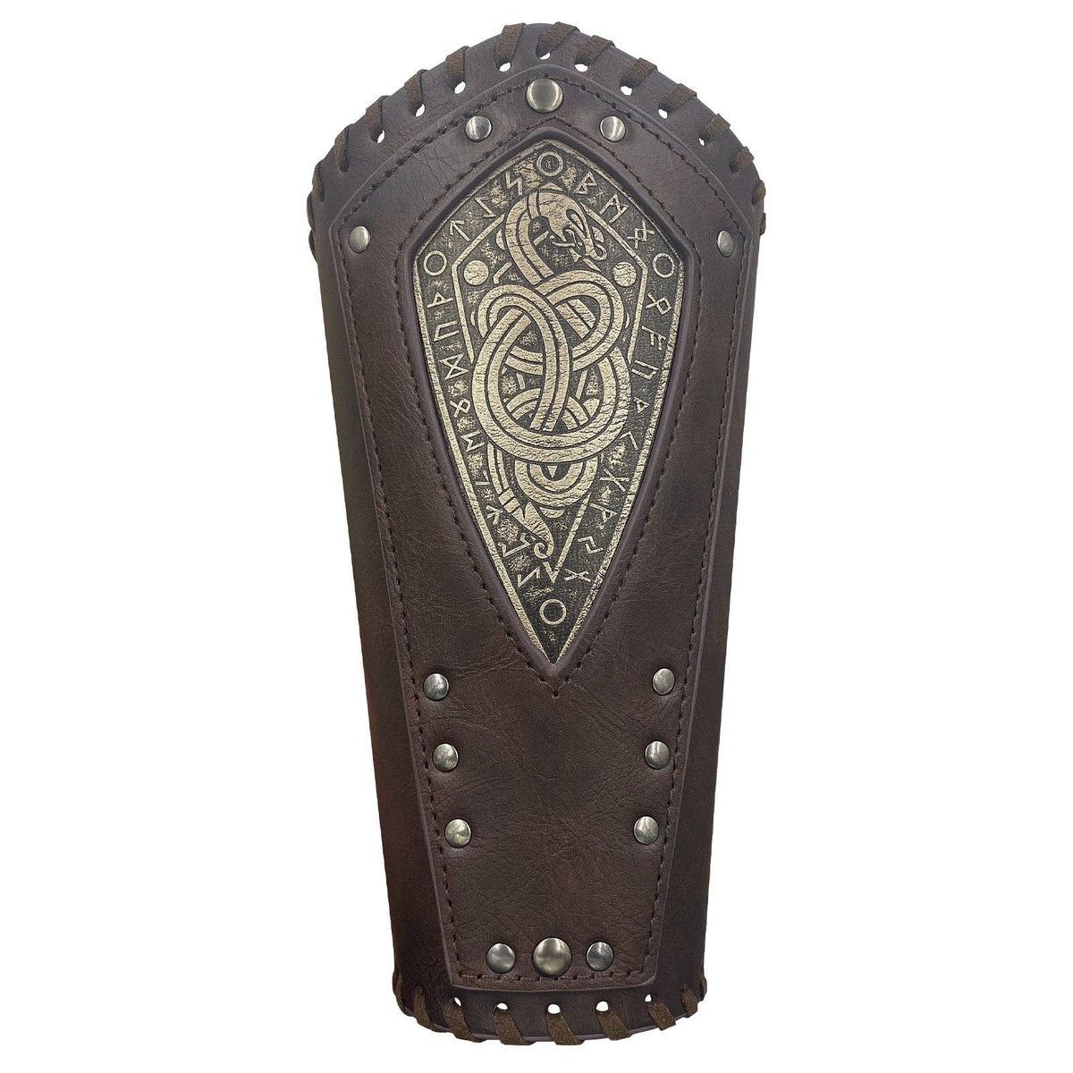 Medieval Styled Leather Cuffs Vintage Nordic Viking Inspired: Black (Single)