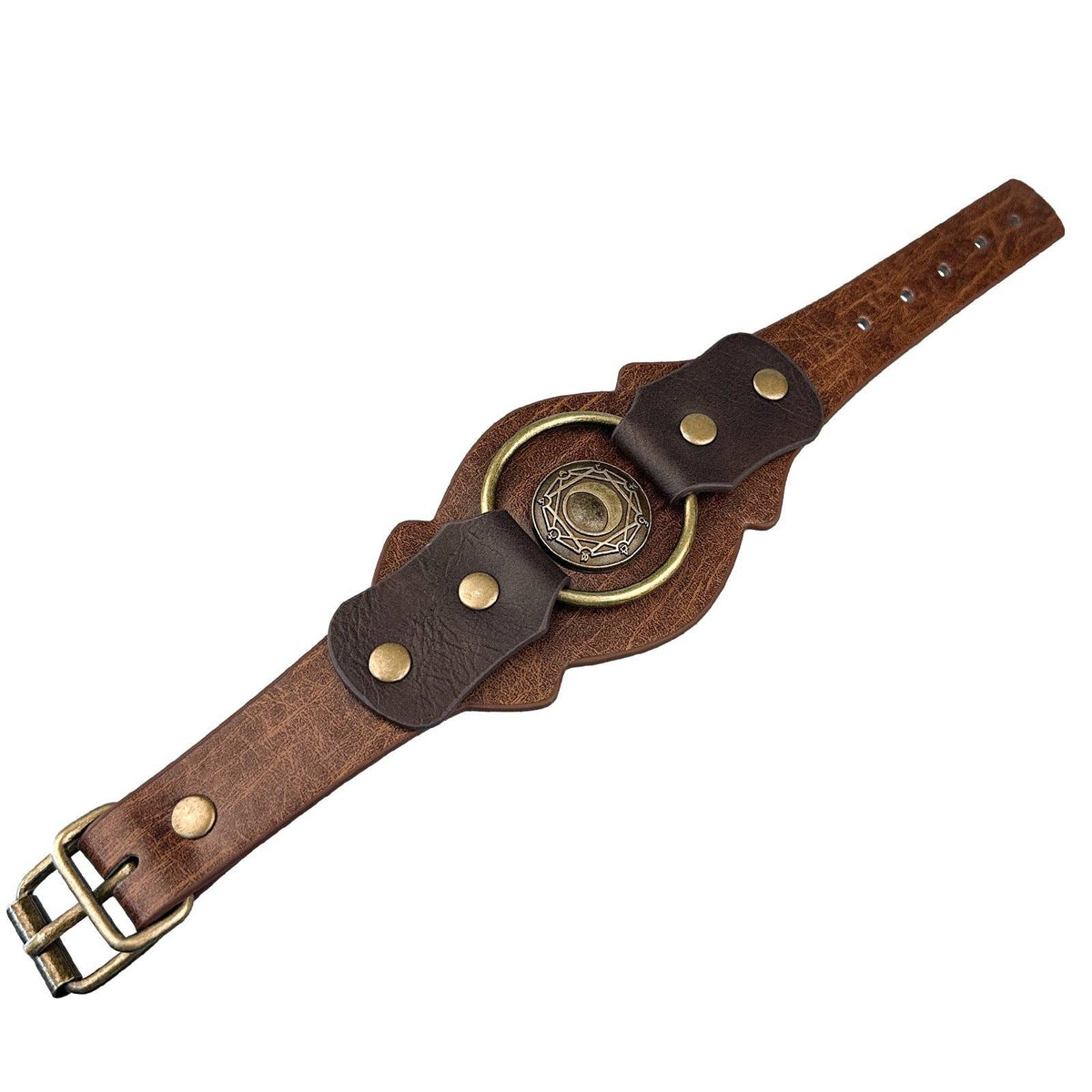 Medieval Viking Style Leather Bracelet: A (Single)