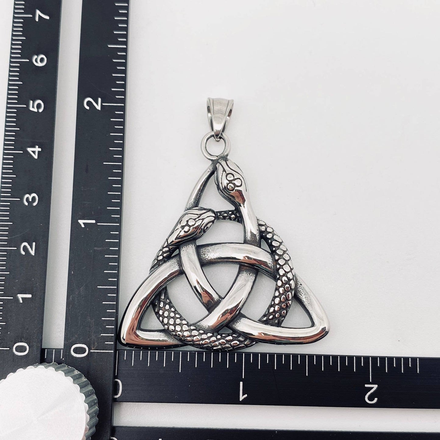 Viking Snake Celtic Knot Stainless Steel Necklace - MJ/MNP: Pendant + chain