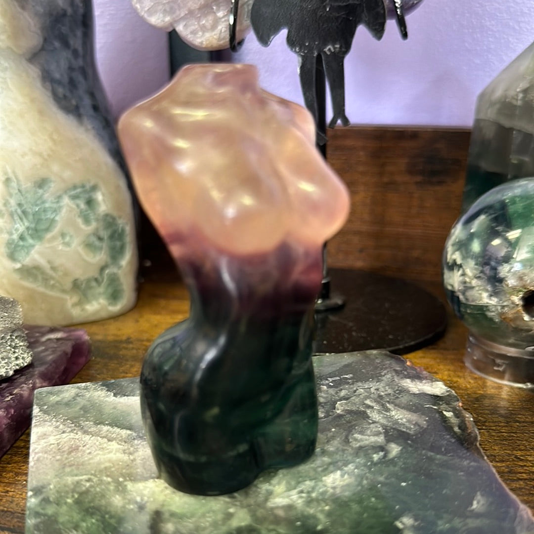 Fluorite Goddess Carving