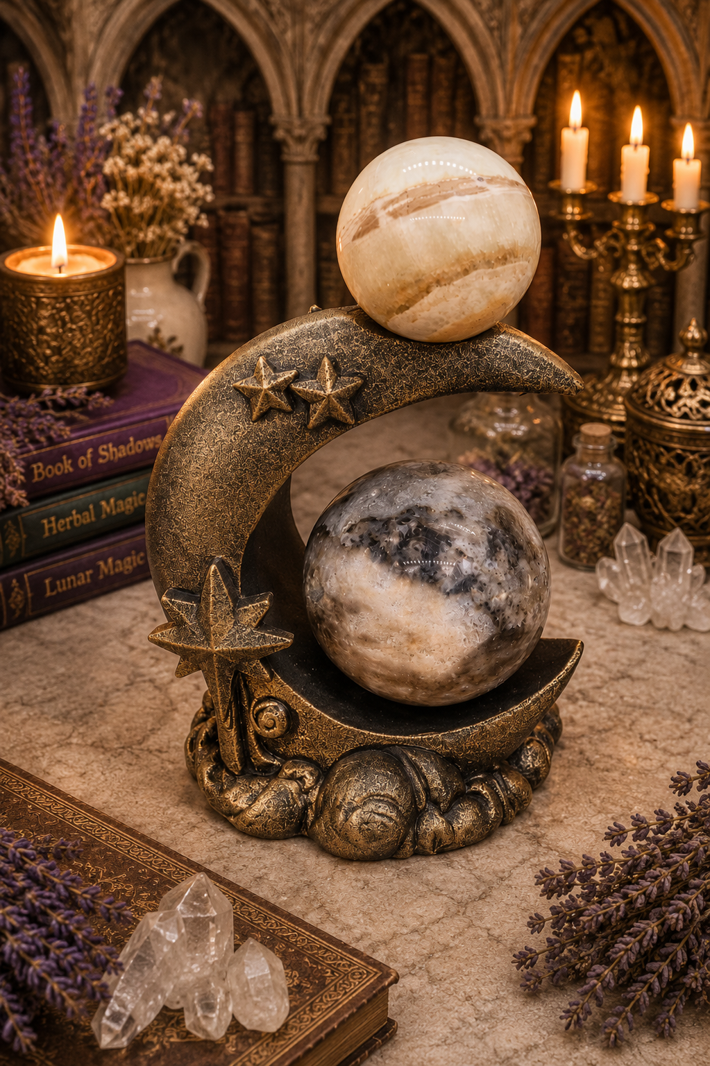 Moon Crystal Sphere Holder