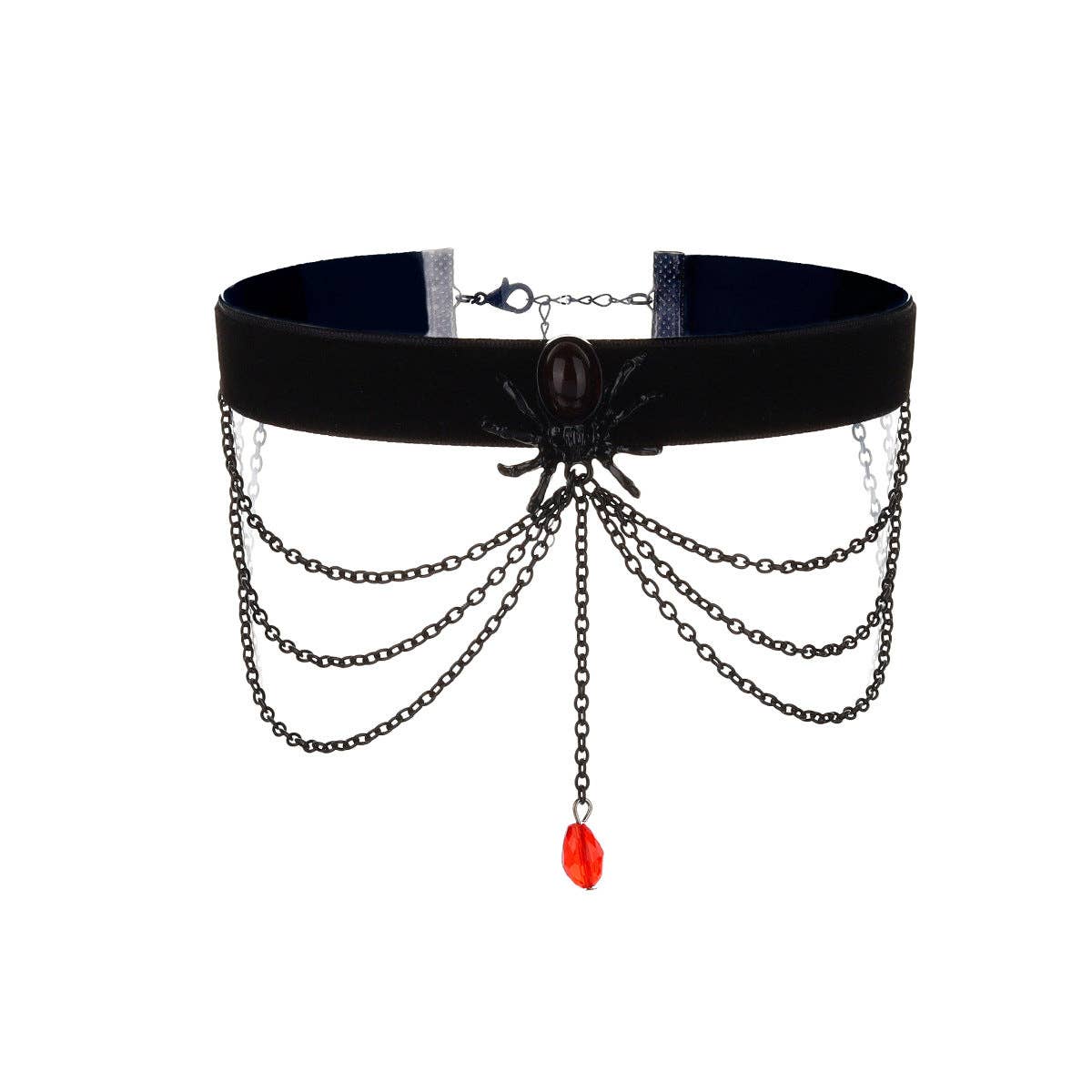 Gothic Lace Rose Choker Necklace with Tassels: YR3859-1