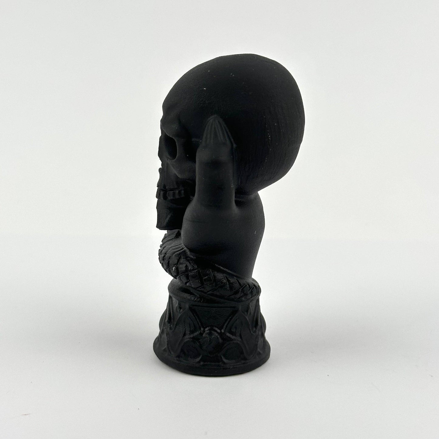 Black Obsidian Crystal Skull on Hand