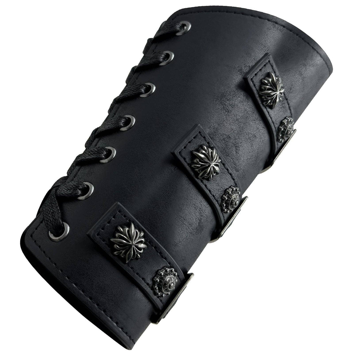 Medieval Knight Wrist Armor Stage Costume Accessories: Patina Bronze (Single)