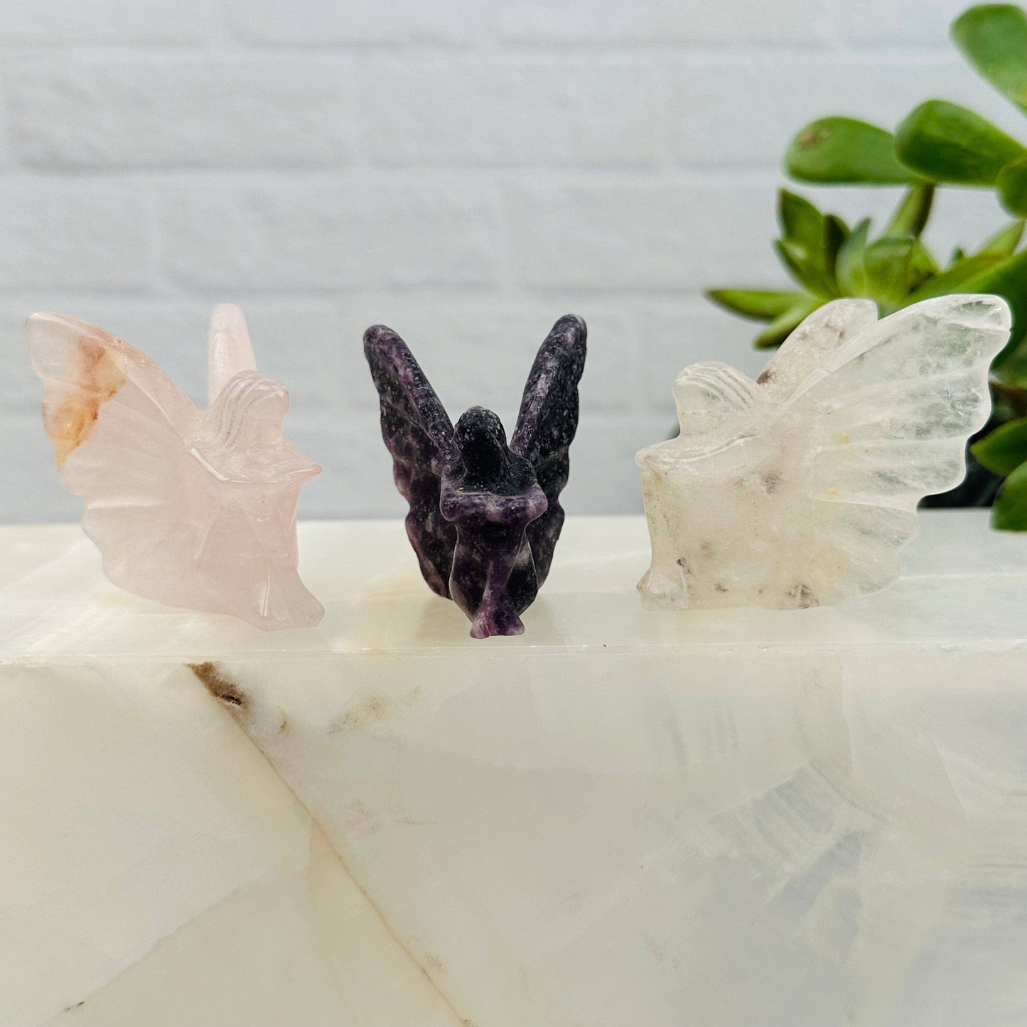 Crystal Carved Gemstone Fairy - You Choose Stone: Black Obsidian