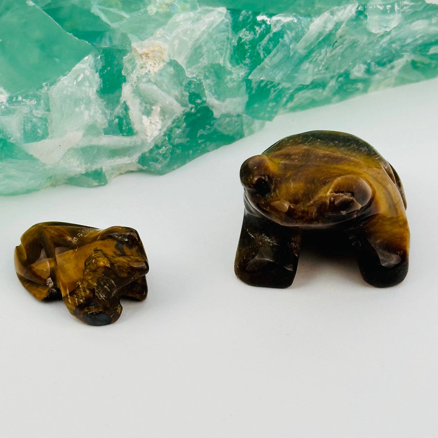 Crystal Animal Carving - You Select Style -: Frog / Amethyst