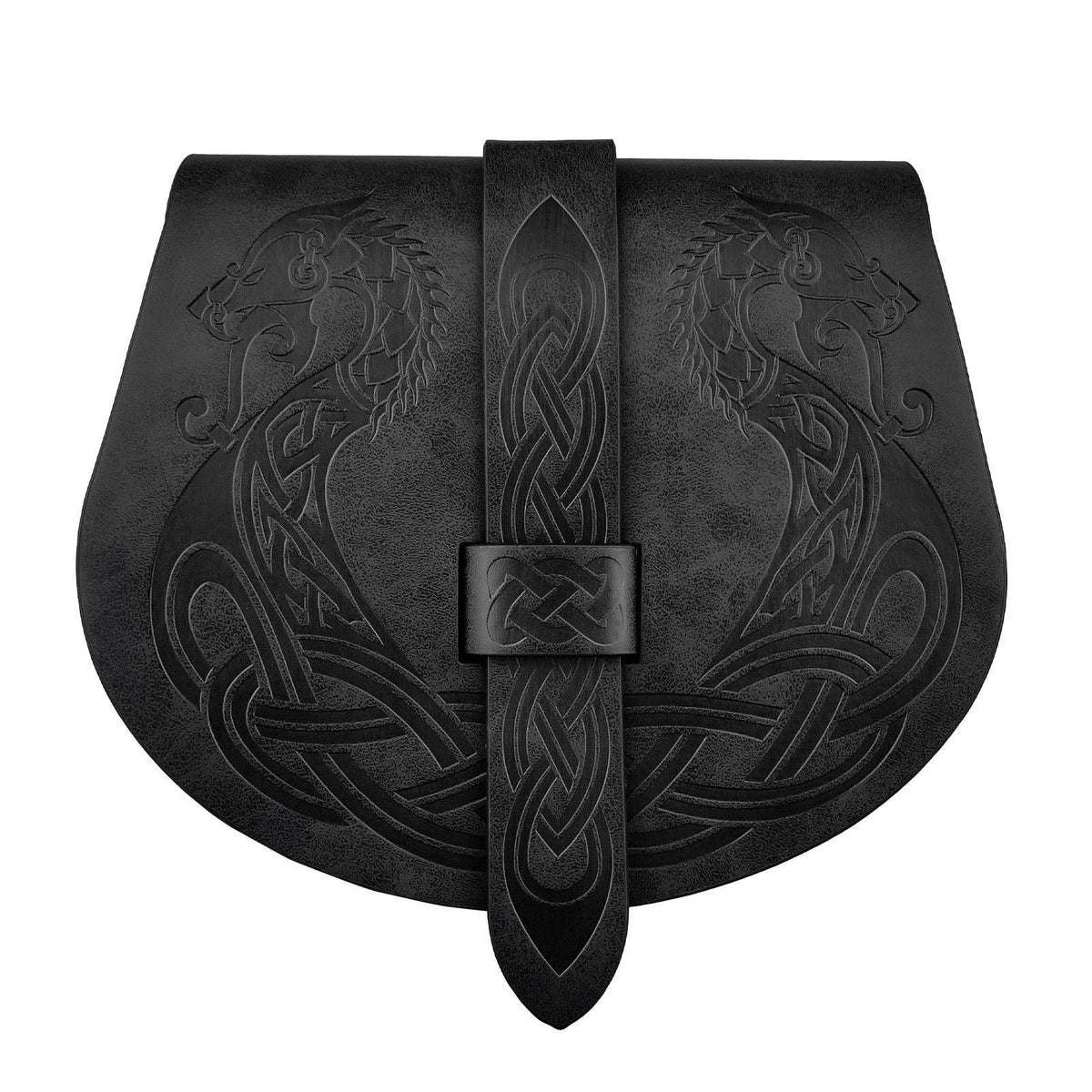 Medieval Nordic Viking Style Saddle Bag: Black