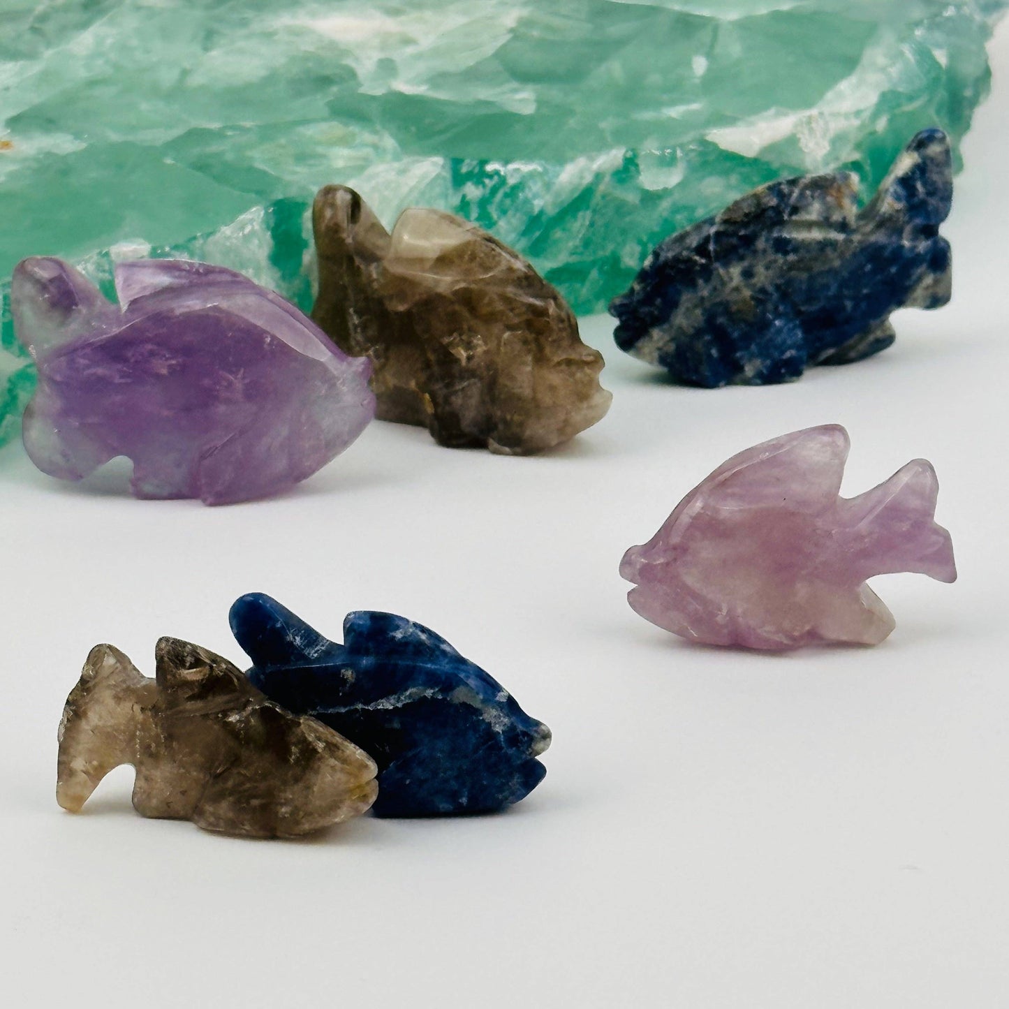 Crystal Animal Carving - You Select Style -: Frog / Amethyst