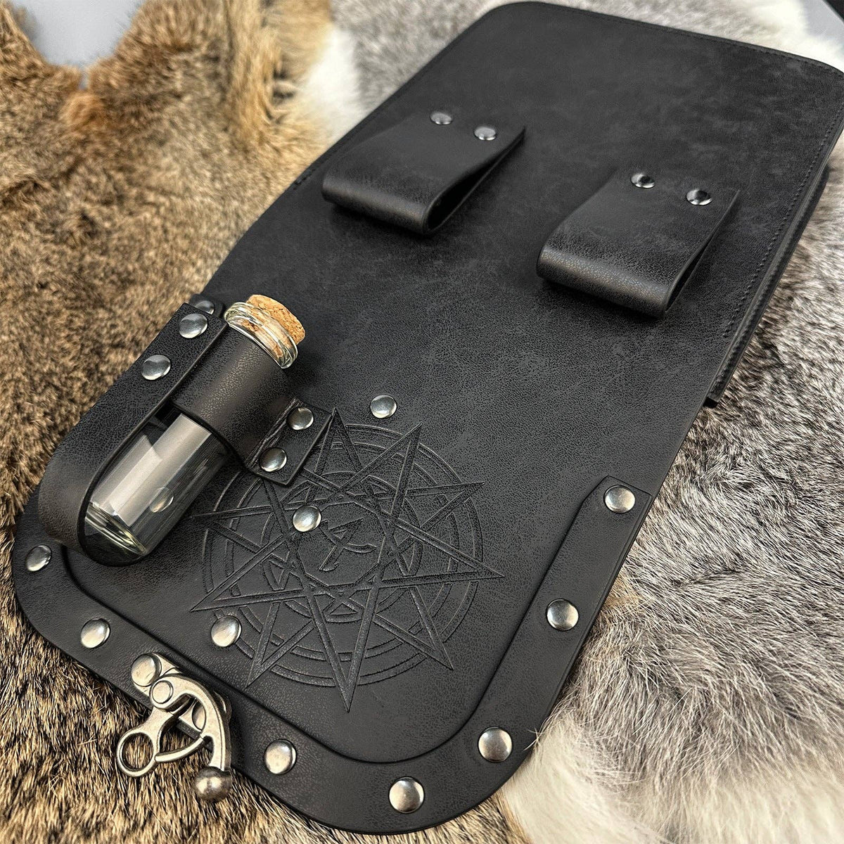 Medieval Alchemy Bottle Nordic Viking Style Prop: Black