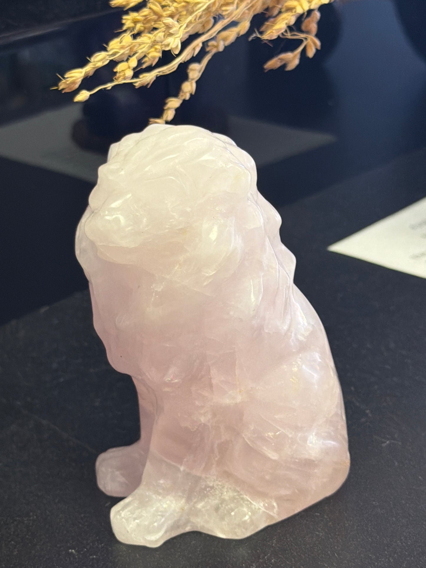 Rose Quartz Lion