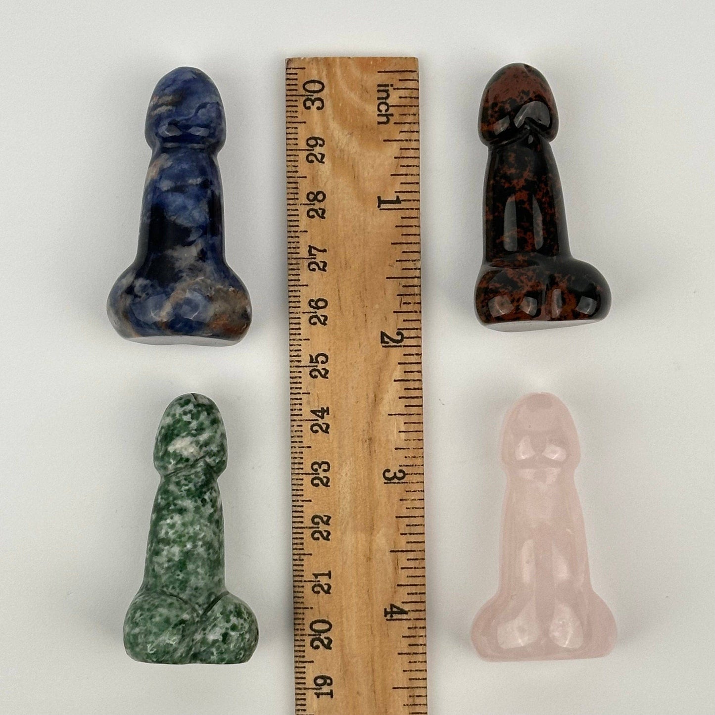 Gemstone Crystal Penis - Carved Penis - Bridesmaid : Black Obsidian
