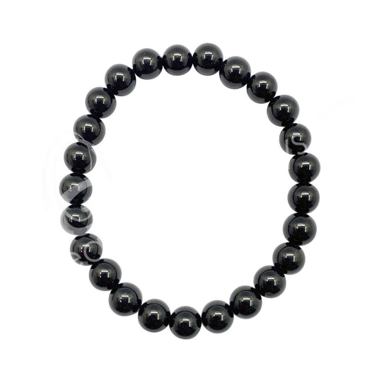 (PC)BRACELET - OBSIDIAN, BLACK (8 MM) 8-8.5"