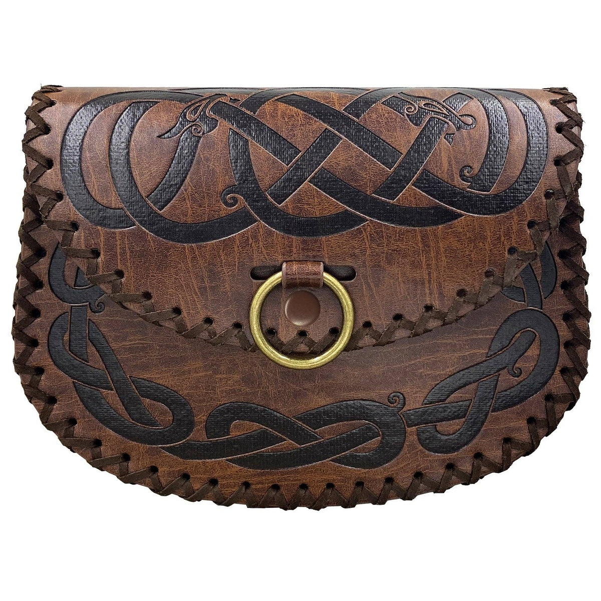 Medieval Waist Bag Vintage Viking Style Accessories: Brown Style B