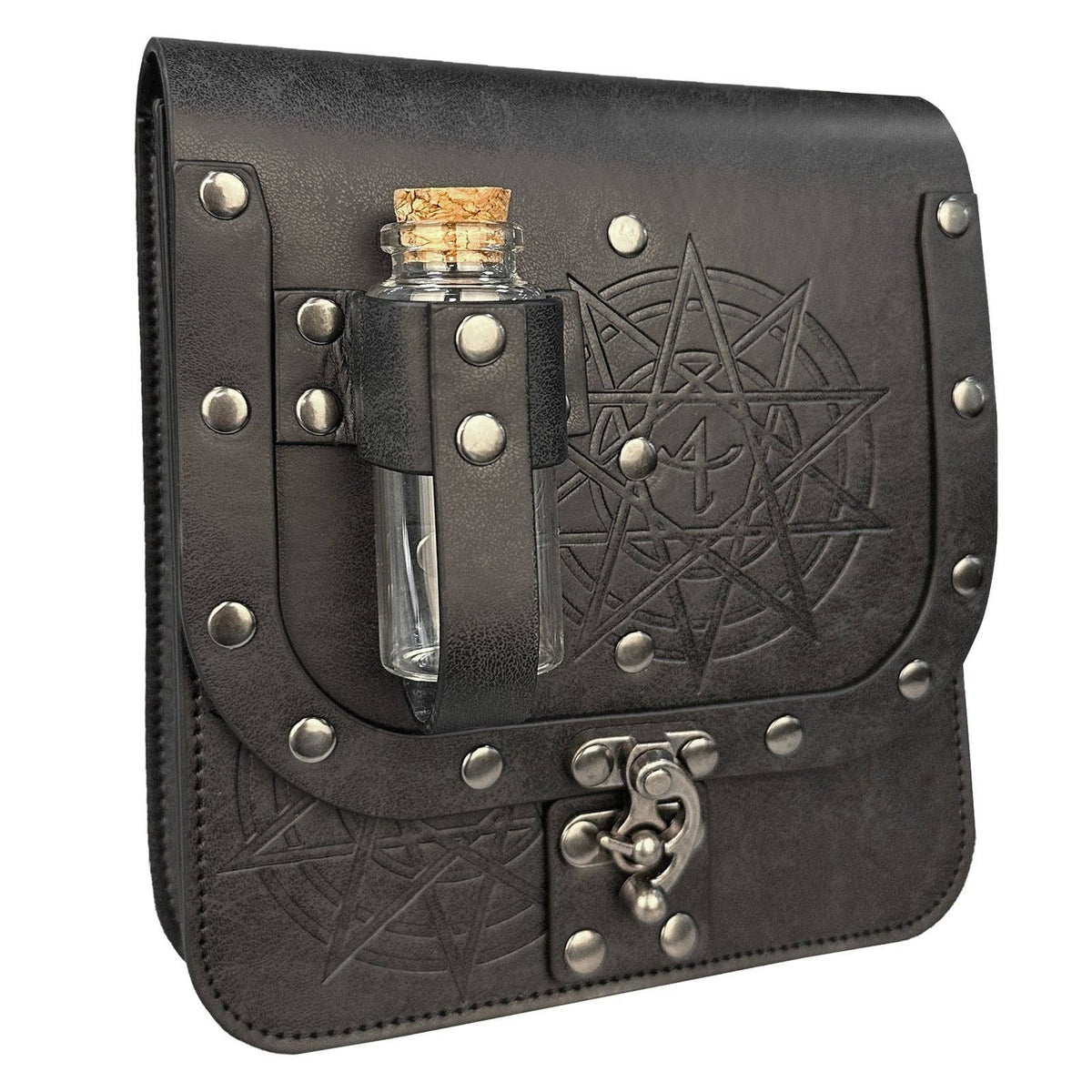 Medieval Alchemy Bottle Nordic Viking Style Prop: Black