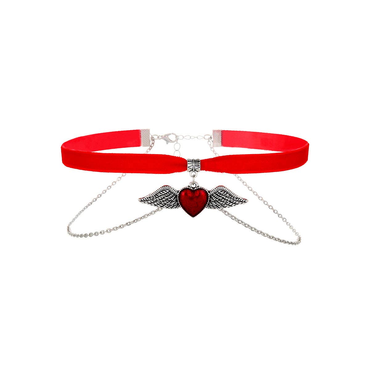 Gothic Lace Rose Choker Necklace with Tassels: YR3859-1