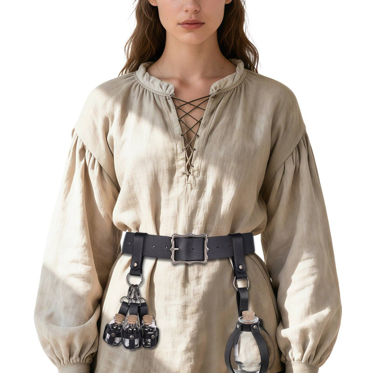 Medieval Alchemy Costume Accessories Gothic Viking Style: Alchemy Small Set Brown