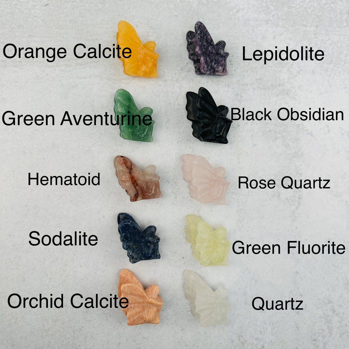 Crystal Carved Gemstone Fairy - You Choose Stone: Green Fluorite