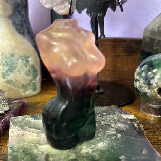 Fluorite Goddess Carving