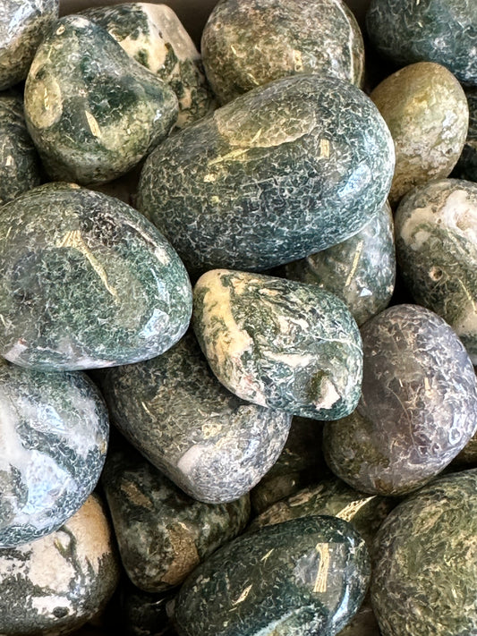 Moss Agate Tumbles