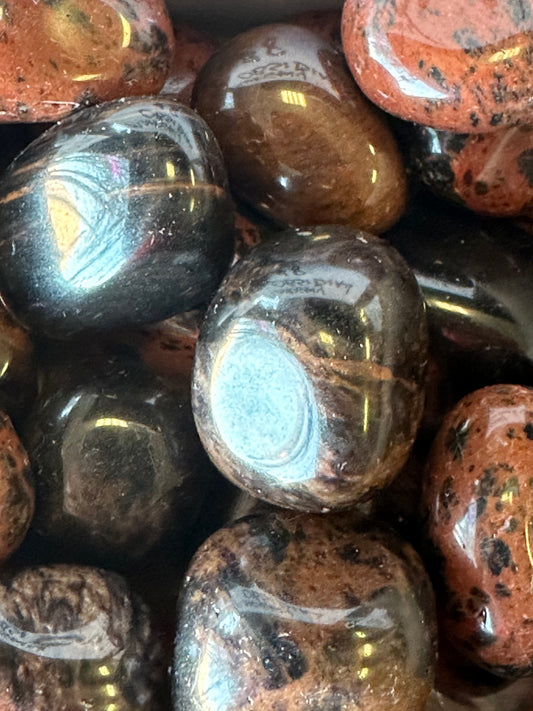 Mahogany Obsidian Tumbles