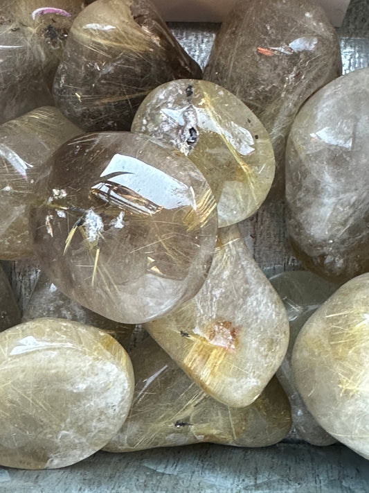 Rutilated Quartz Tumbles