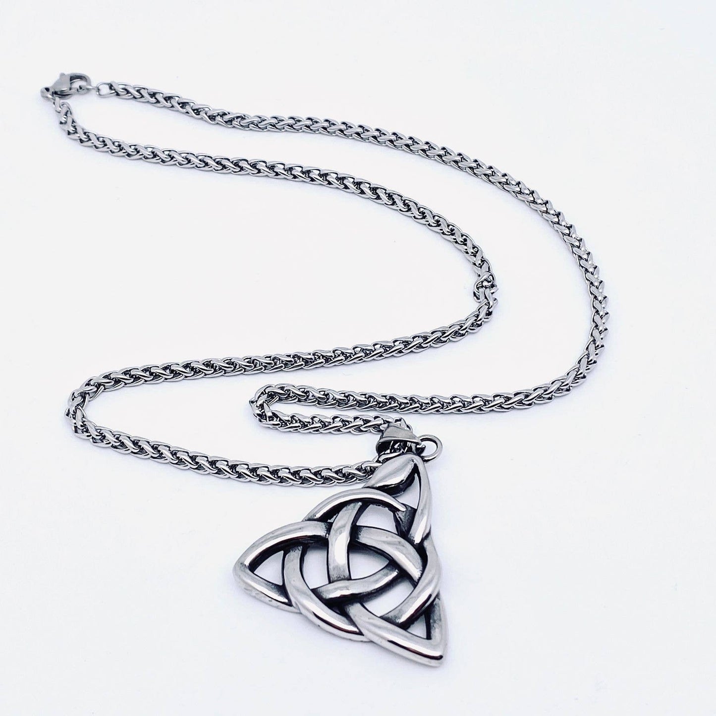 Viking Snake Celtic Knot Stainless Steel Necklace - MJ/MNP: Pendant + chain