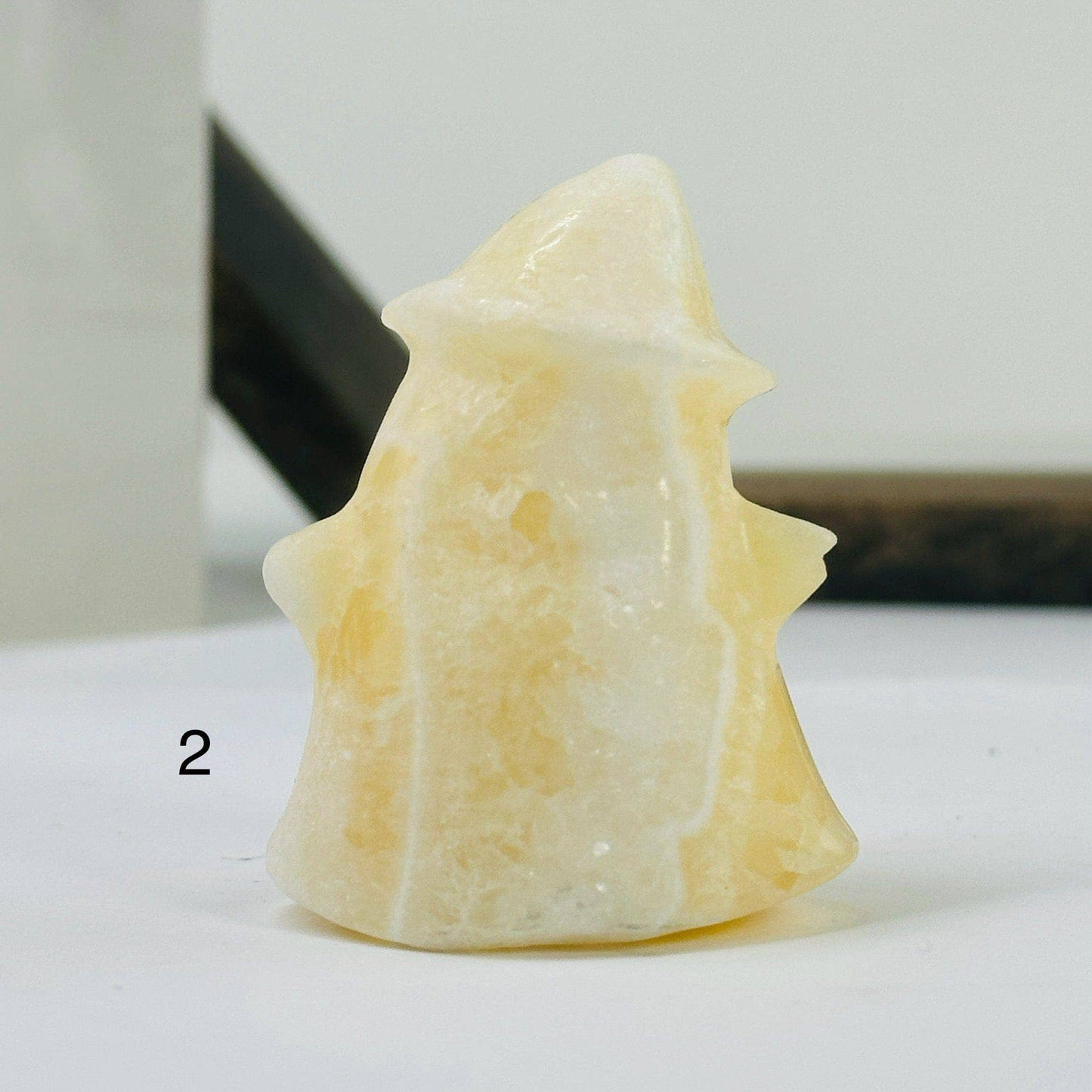Calcite Crystal Ghost Carving AS IS YOU CHOOSE Halloween: 3