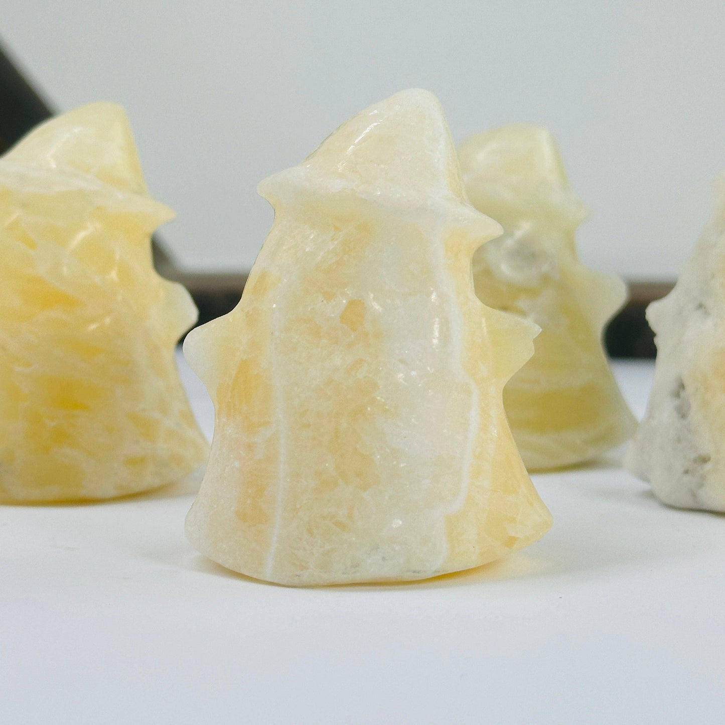 Calcite Crystal Ghost Carving AS IS YOU CHOOSE Halloween: 3
