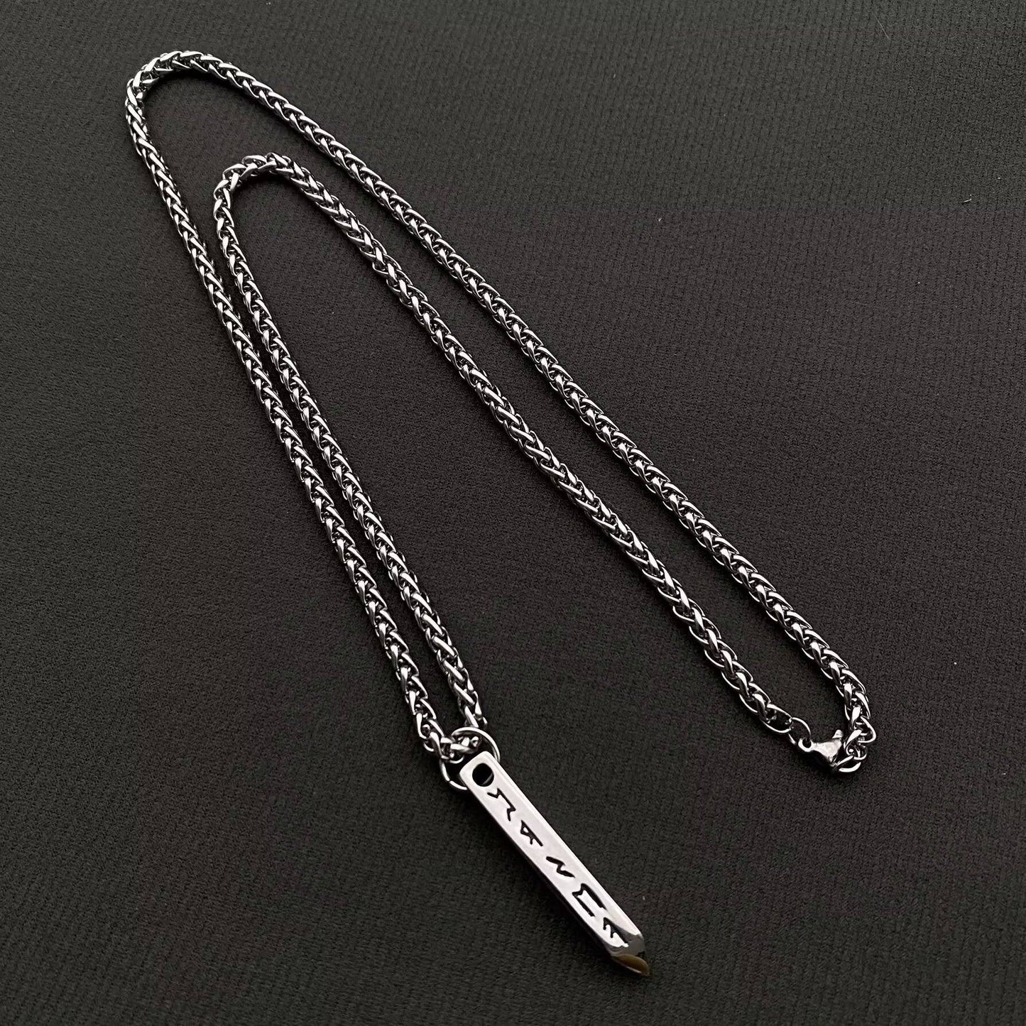 Stainless Steel Viking Rune Pendant Necklace - MJ/MNP