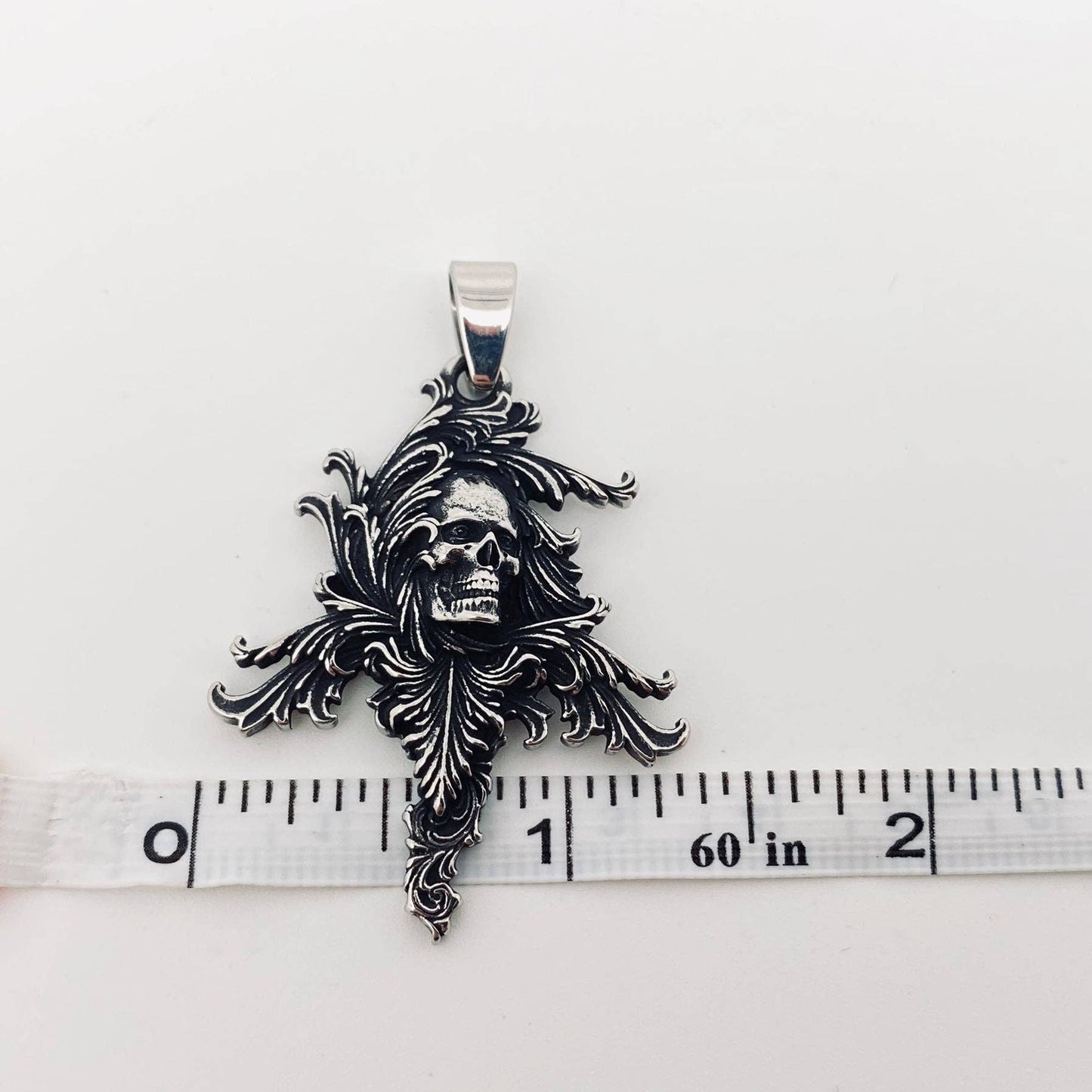 Gothic Style Stainless Steel Skull Pendant - MJ/MNP: Single Pendant