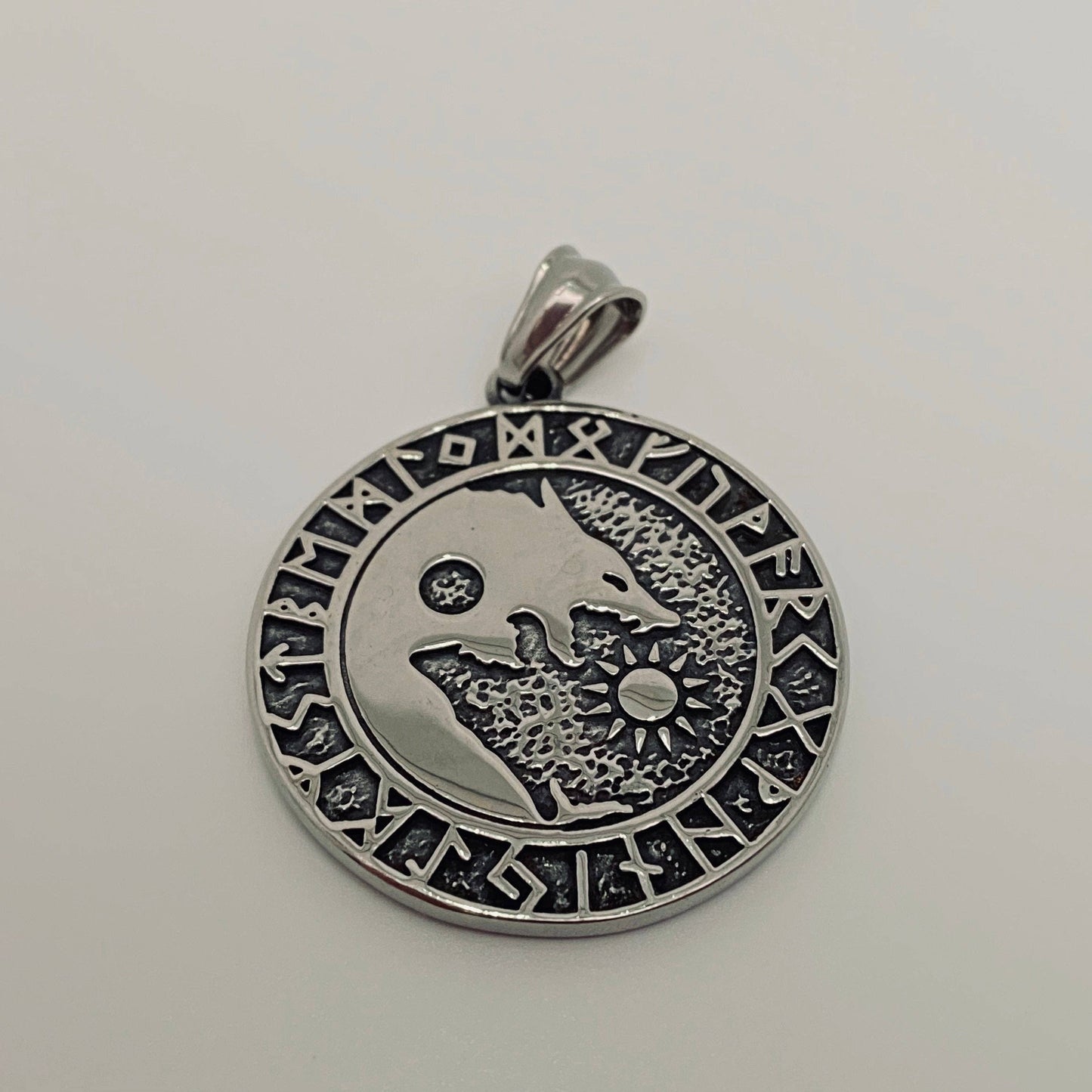 Multi-style Viking Stainless Steel Rune Pendant - MJ/MNP: A