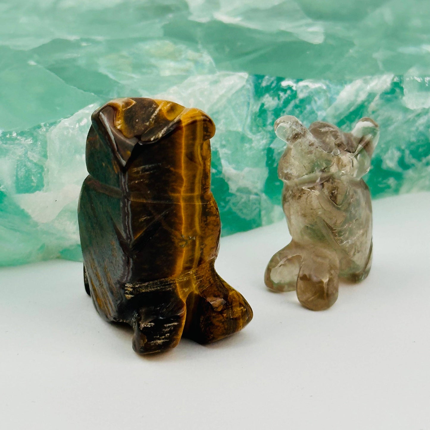 Crystal Animal Carving - You Select Style -: Frog / Amethyst