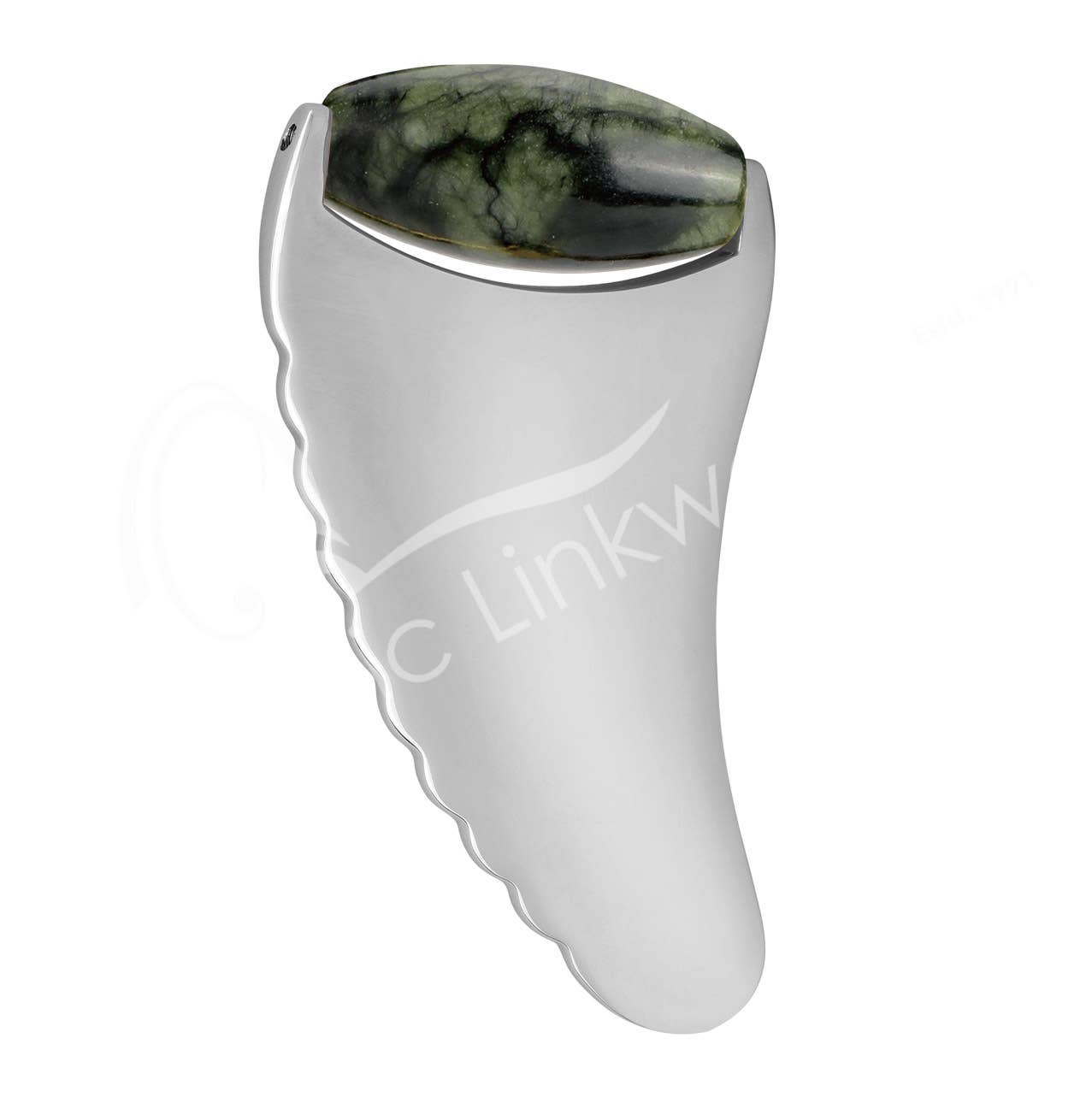 (PC)MASSAGER GUA SHA - 2 IN 1 JADE 4"L