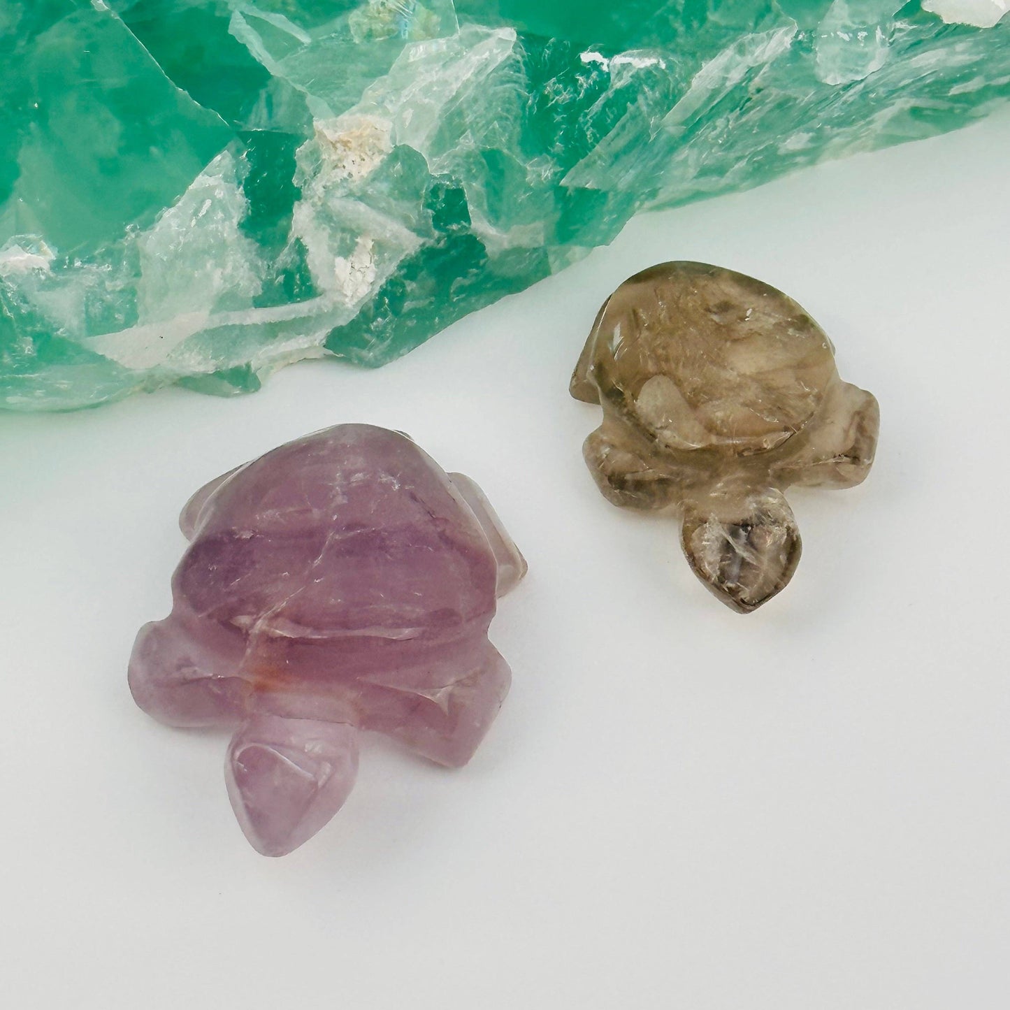 Crystal Animal Carving - You Select Style -: Frog / Amethyst
