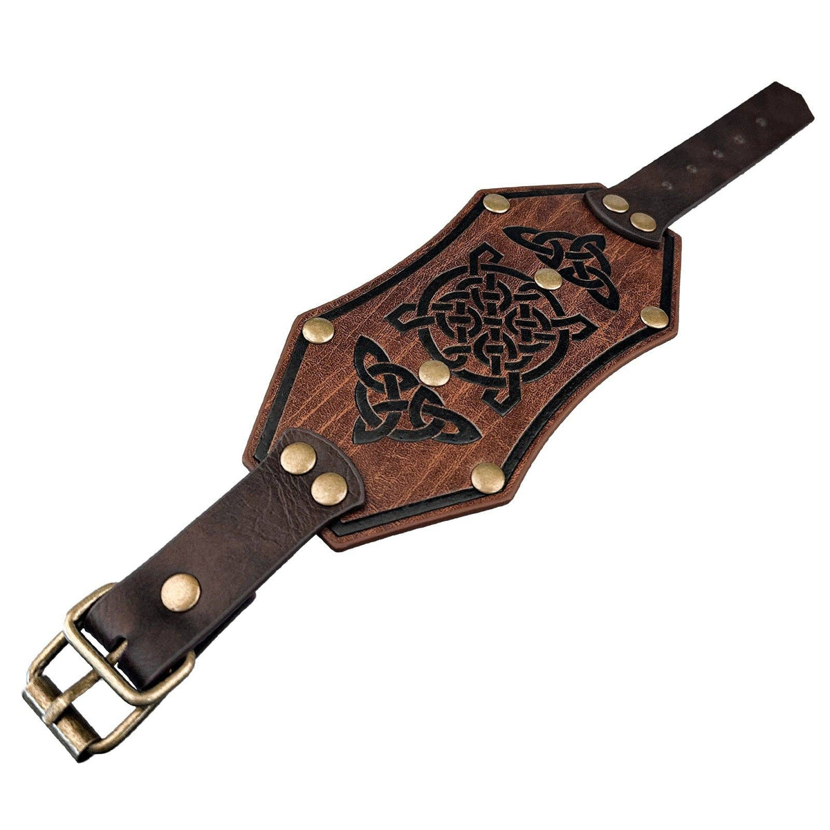 Medieval Viking Style Leather Bracelet: A (Single)