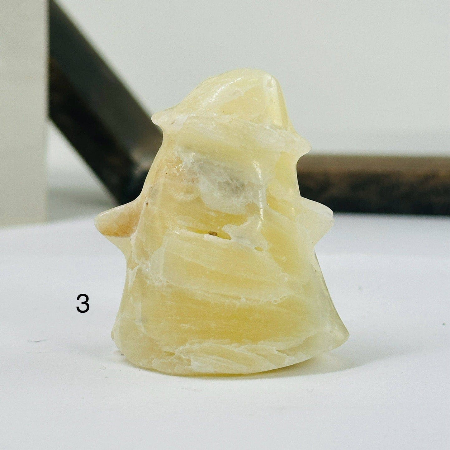 Calcite Crystal Ghost Carving AS IS YOU CHOOSE Halloween: 3